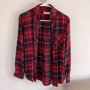 Beach Lunch Lounge Red Plaid Button Down
